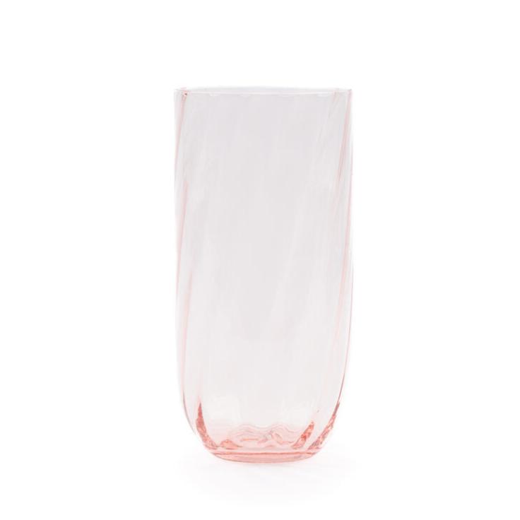 Swirl Long tumbler glas - rosa
